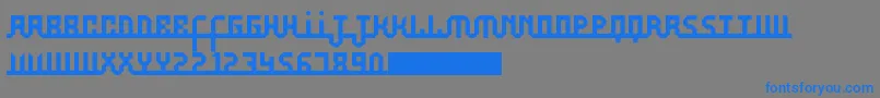 フォントAufal – 灰色の背景に青い文字