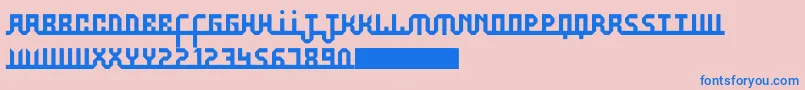 Aufal Font – Blue Fonts on Pink Background