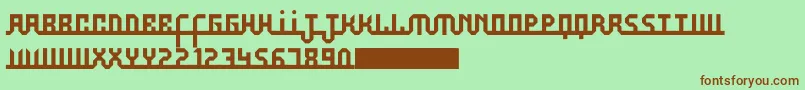 Aufal Font – Brown Fonts on Green Background