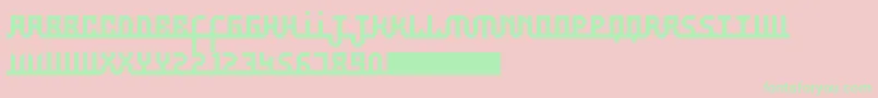 Aufal Font – Green Fonts on Pink Background