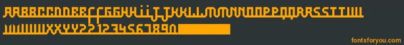 フォントAufal – 黒い背景にオレンジの文字