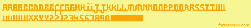 Aufal Font – Orange Fonts on Yellow Background
