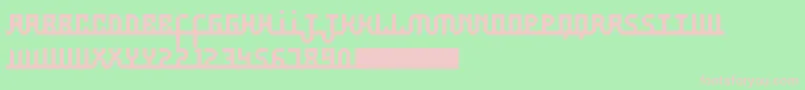 Aufal Font – Pink Fonts on Green Background