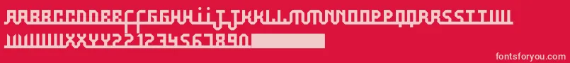 Aufal Font – Pink Fonts on Red Background