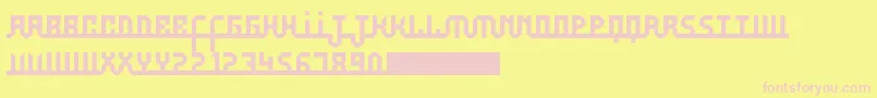 Aufal Font – Pink Fonts on Yellow Background