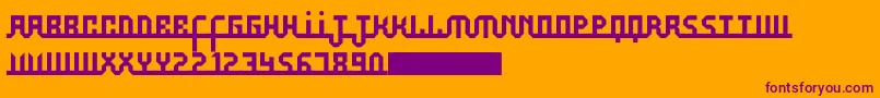 Aufal Font – Purple Fonts on Orange Background