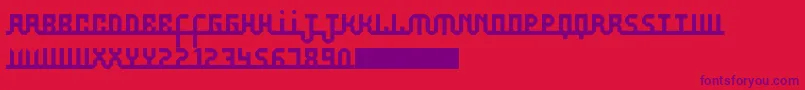 Aufal Font – Purple Fonts on Red Background