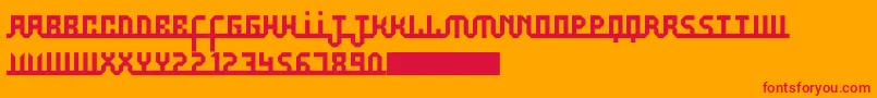 Aufal Font – Red Fonts on Orange Background
