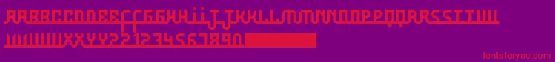 Aufal Font – Red Fonts on Purple Background