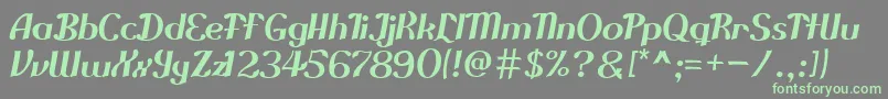 CloudControlV2 Font – Green Fonts on Gray Background