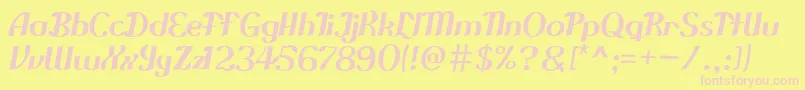 CloudControlV2 Font – Pink Fonts on Yellow Background