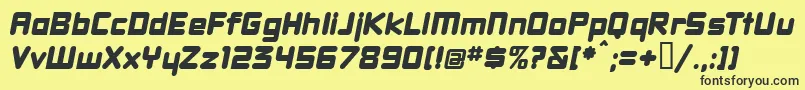 Dbxlnwi Font – Black Fonts on Yellow Background