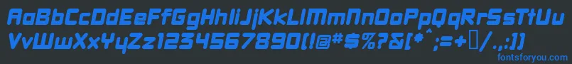 Dbxlnwi Font – Blue Fonts on Black Background