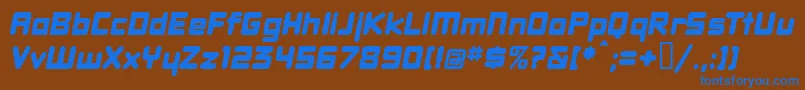 Dbxlnwi Font – Blue Fonts on Brown Background