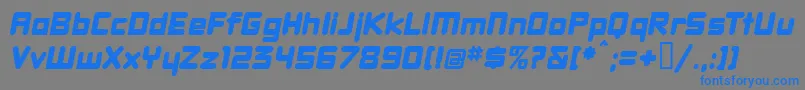 Dbxlnwi Font – Blue Fonts on Gray Background