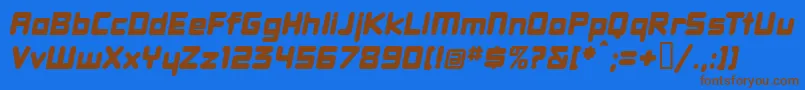 Dbxlnwi Font – Brown Fonts on Blue Background