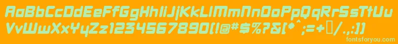 Dbxlnwi Font – Green Fonts on Orange Background