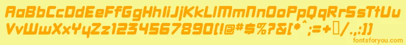 Dbxlnwi Font – Orange Fonts on Yellow Background