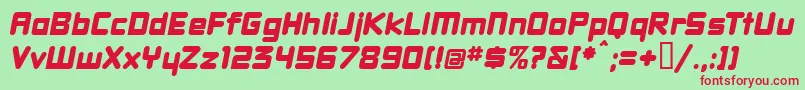 Dbxlnwi Font – Red Fonts on Green Background