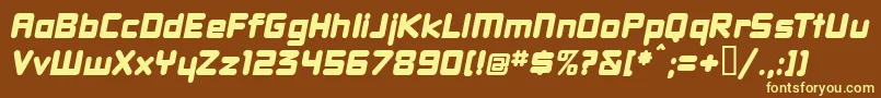 Dbxlnwi Font – Yellow Fonts on Brown Background