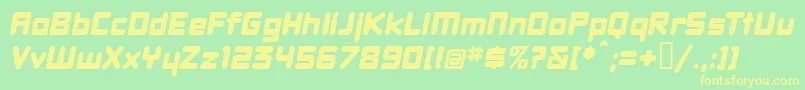 Dbxlnwi Font – Yellow Fonts on Green Background