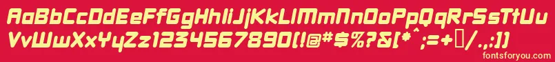 Dbxlnwi Font – Yellow Fonts on Red Background