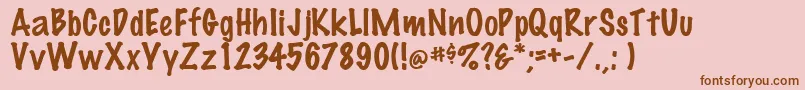 FlairsskRegular Font – Brown Fonts on Pink Background