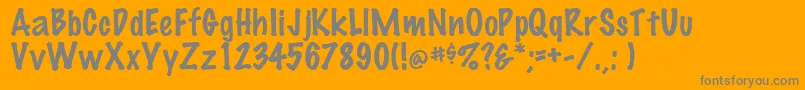 FlairsskRegular Font – Gray Fonts on Orange Background