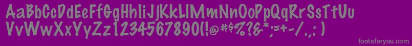 FlairsskRegular Font – Gray Fonts on Purple Background