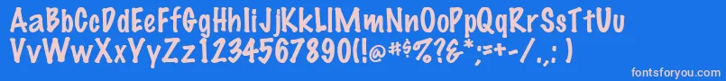FlairsskRegular Font – Pink Fonts on Blue Background