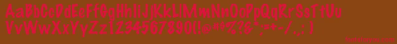 FlairsskRegular Font – Red Fonts on Brown Background