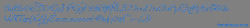 Hollyjingleital-Schriftart – Blaue Schriften auf grauem Hintergrund