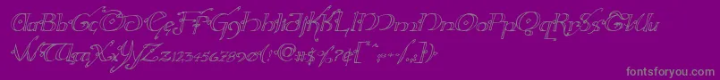 Hollyjingleital-Schriftart – Graue Schriften auf violettem Hintergrund