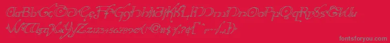 Hollyjingleital-Schriftart – Graue Schriften auf rotem Hintergrund