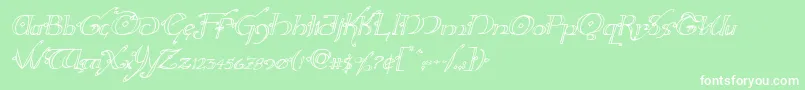 Hollyjingleital Font – White Fonts on Green Background