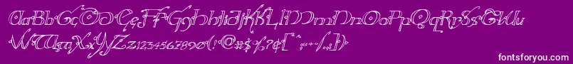 Hollyjingleital Font – White Fonts on Purple Background