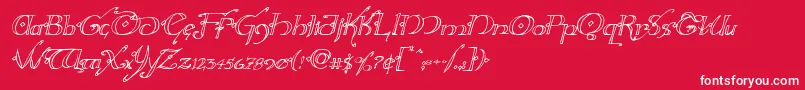 Hollyjingleital Font – White Fonts on Red Background