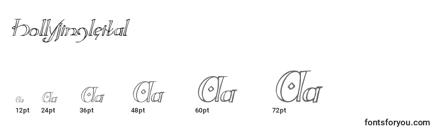 Hollyjingleital Font Sizes