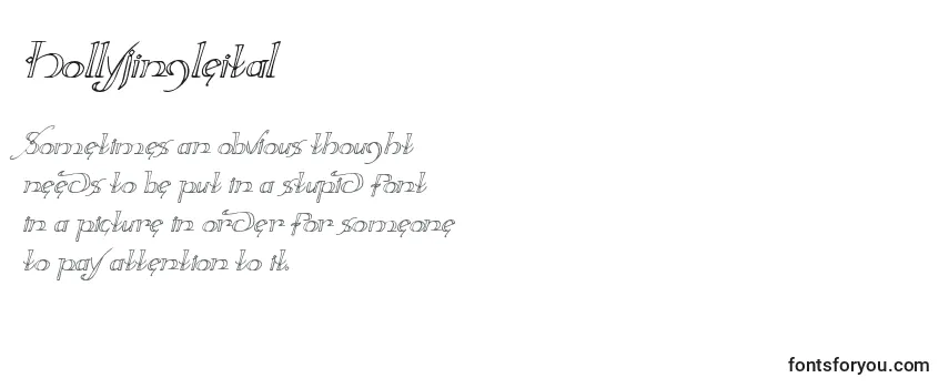 Hollyjingleital Font
