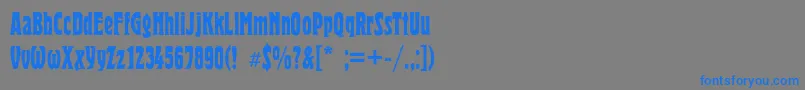 フォントHeroldc – 灰色の背景に青い文字