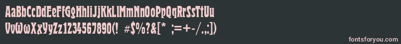 Шрифт Heroldc – розовые шрифты на чёрном фоне