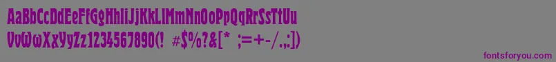 Шрифт Heroldc – фиолетовые шрифты на сером фоне