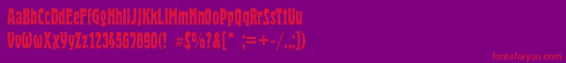 Heroldc Font – Red Fonts on Purple Background