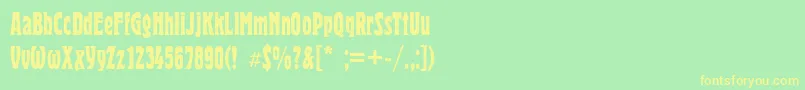 Heroldc Font – Yellow Fonts on Green Background