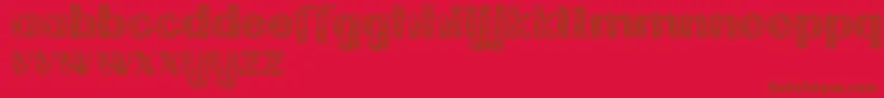 Więcej informacji o czcionce Labrintdemo Czcionka Labrintdemo – brązowe czcionki na czerwonym tle