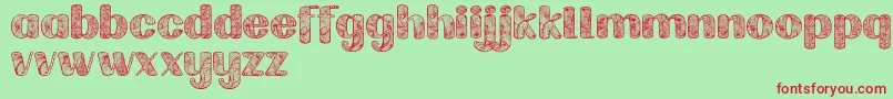 Labrintdemo Font – Red Fonts on Green Background