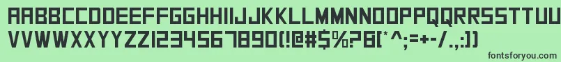 Weitere Informationen zur Square-Schriftart Square-Schriftart – Schwarze Schriften auf grünem Hintergrund