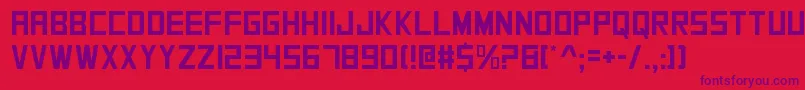 Square Font – Purple Fonts on Red Background