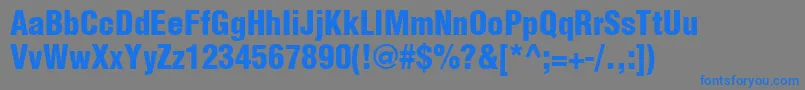 HelveticaLtCondensedBlack-Schriftart – Blaue Schriften auf grauem Hintergrund