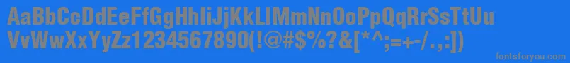 HelveticaLtCondensedBlack Font – Gray Fonts on Blue Background